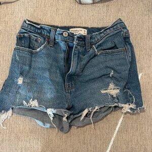 A&F Distressed Denim Shorts